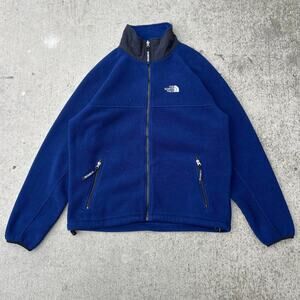 Vintage 90s the north face blue polartec fleece zip up
